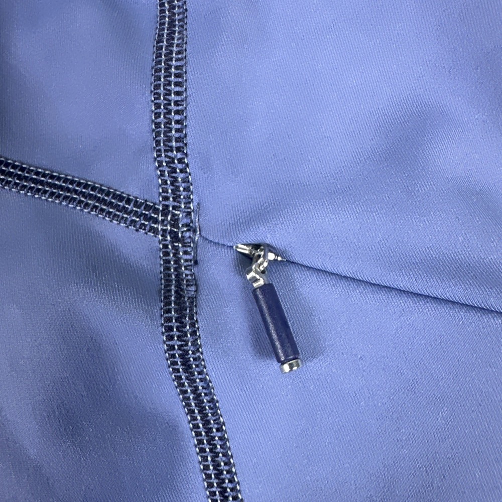 Athleta‎ Leggings Women Size M Blue Contender Lazor Cut Zipper pockets - Picture 13 of 15